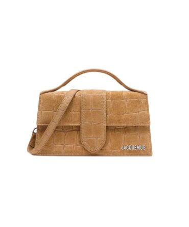 Jacquemus Le Grand Bambino Crocco Camel Camoscio