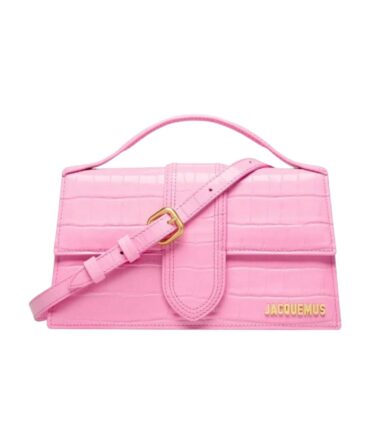 Jacquemus Le Grand Bambino pink crocco
