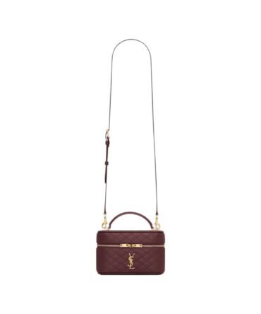 YSL Gaby Vanity Bag Bordeaux in pelle