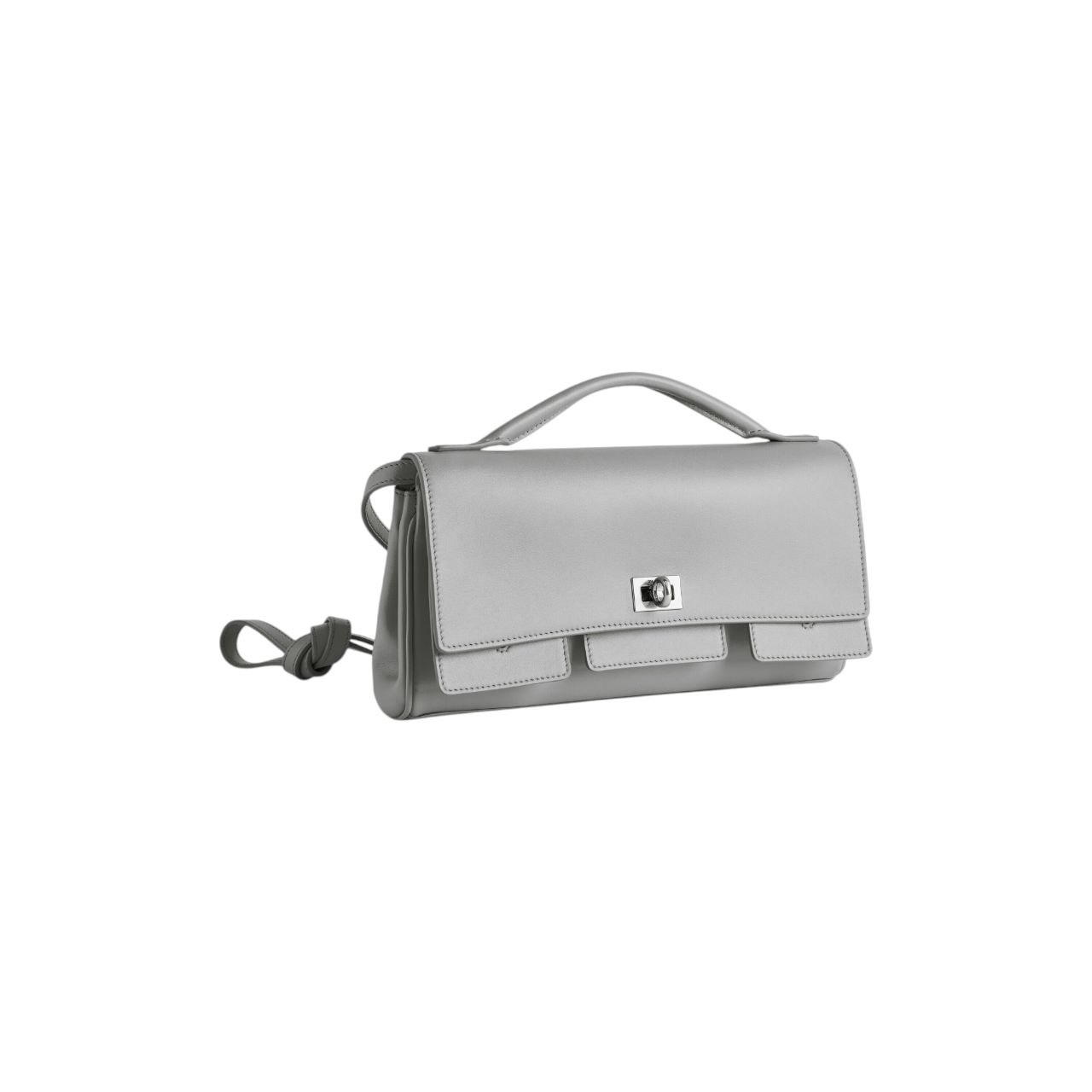 Balenciaga Bel Air Pochette con Tracolla Grigia - immagine 2