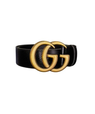Gucci Cintura Larga GG Marmont Nera 90cm