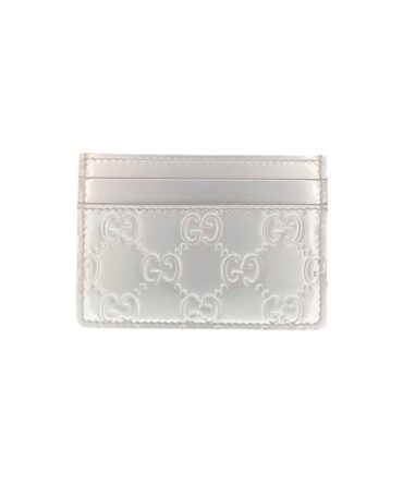 Gucci Portacarte GG Emblem Argento