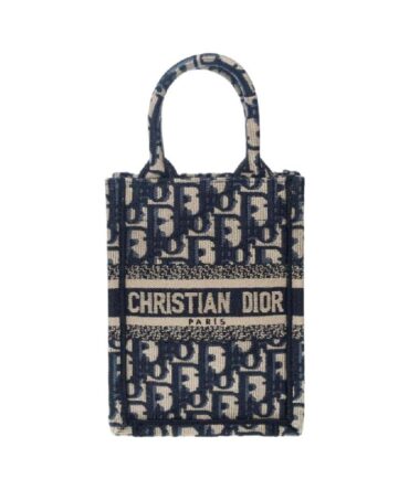 Dior Vertical Book Tote Mini Blue