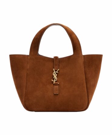 YSL Le 5 a 7 Baby Bea Cognac in Suede