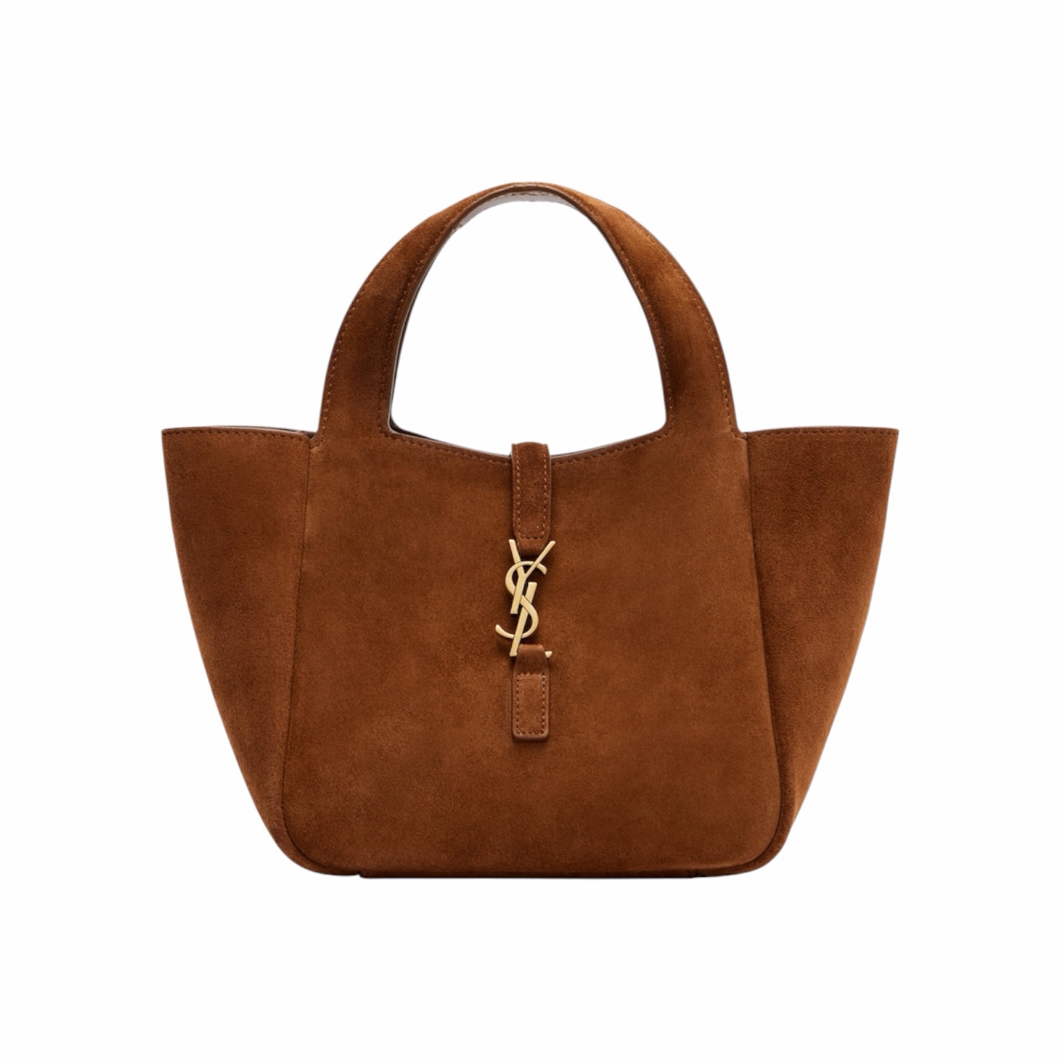 YSL Le 5 a 7 Baby Bea Cognac in Suede