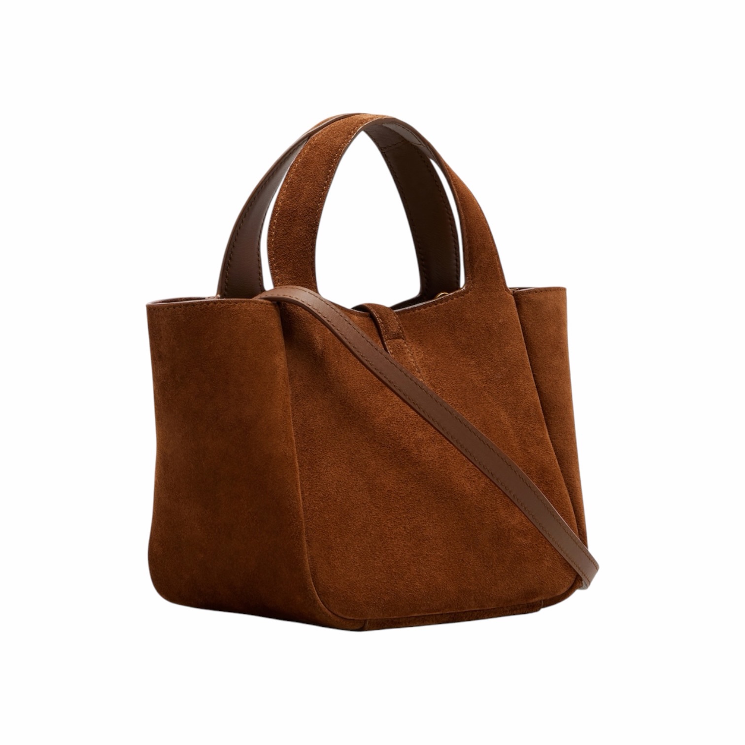 YSL Le 5 a 7 Baby Bea Cognac in Suede - immagine 5