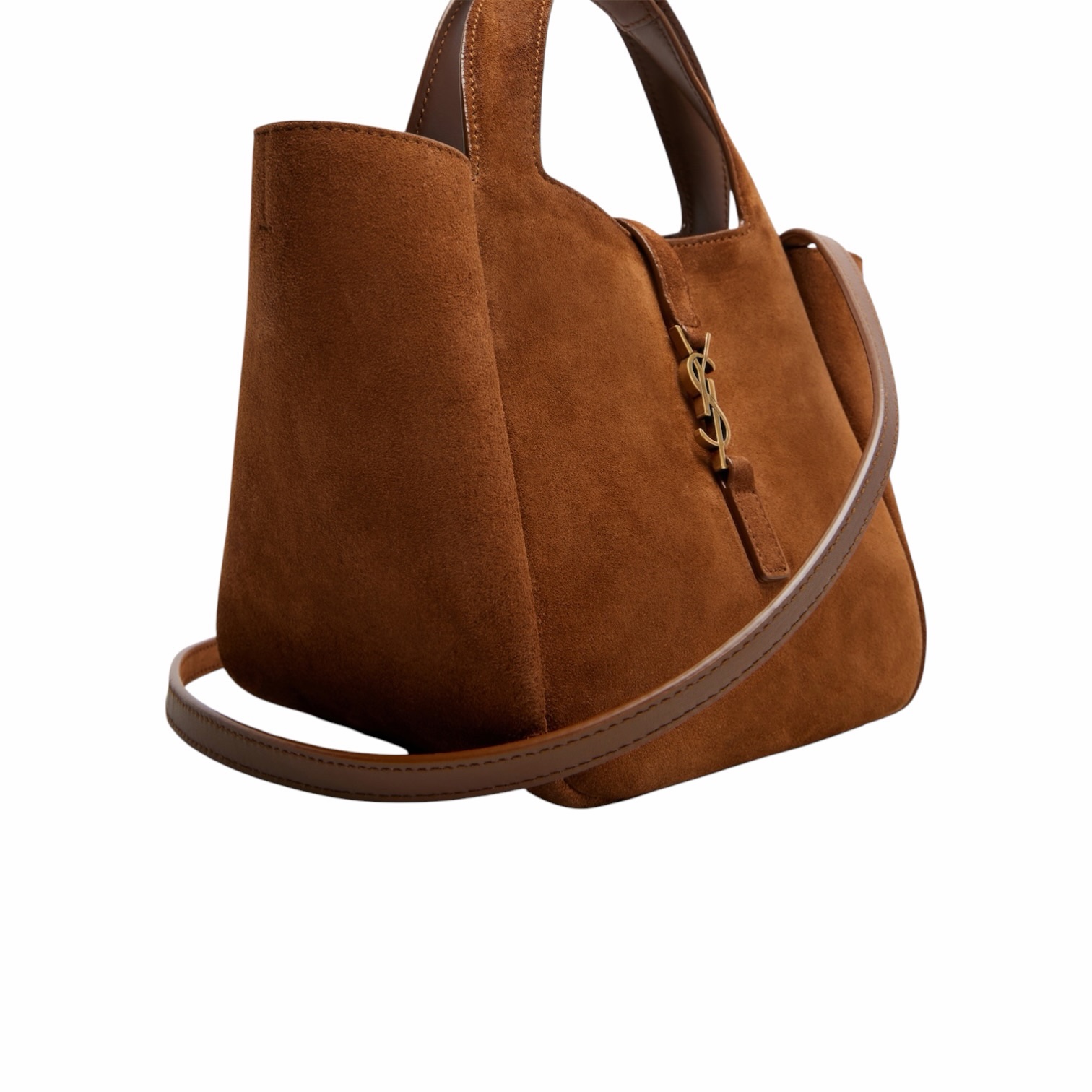 YSL Le 5 a 7 Baby Bea Cognac in Suede - immagine 7