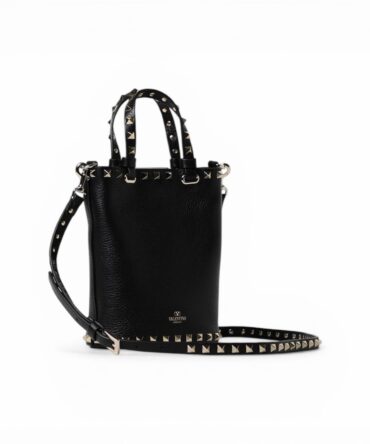 Valentino Garavani Secchiello Nero in Pelle