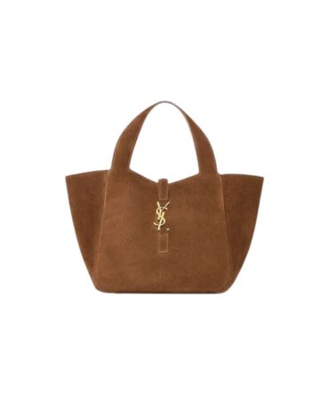YSL Le 5 a 7 Baby Bea Cognac in Suede