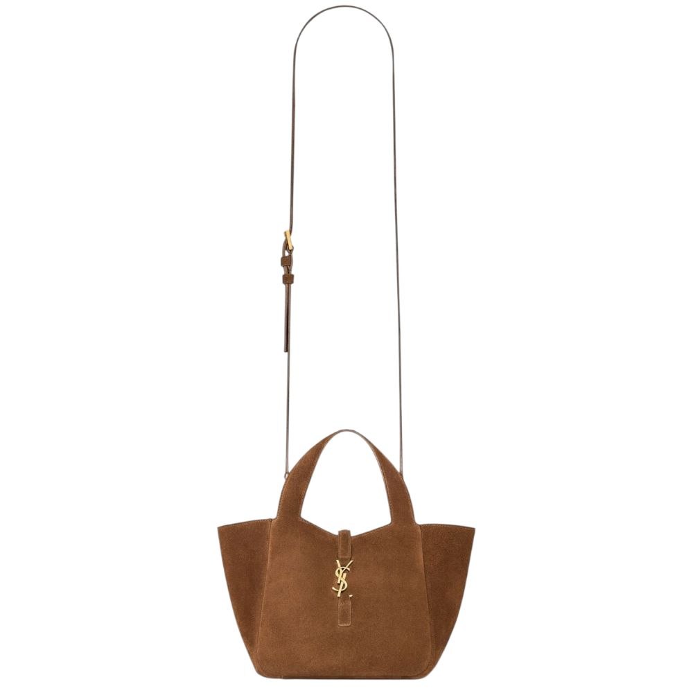 YSL Le 5 a 7 Baby Bea Cognac in Suede - immagine 2
