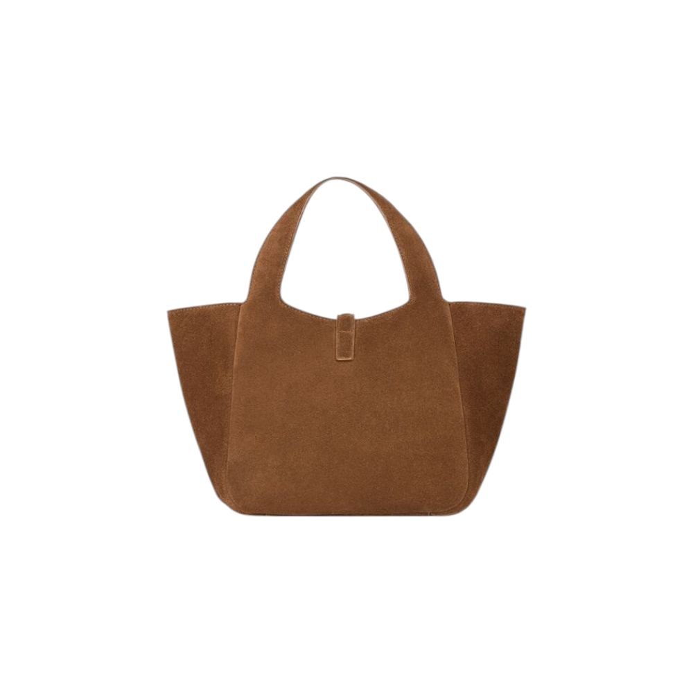 YSL Le 5 a 7 Baby Bea Cognac in Suede - immagine 4