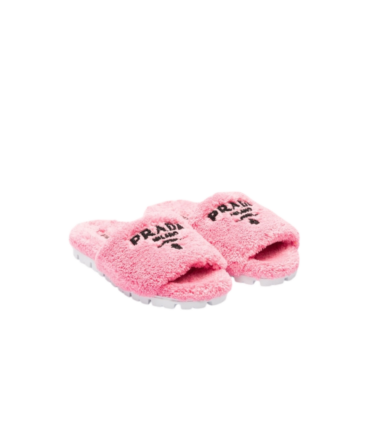 Prada Terry Cloth Slides Rosa - EU 37