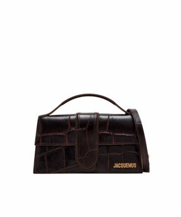 Jacquemus Le Grand Bambino Crocco Dark Brown