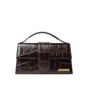 Jacquemus Le Grand Bambino Crocco Dark Brown