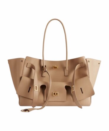 Balenciaga Bel Air Carry All Media Caffè Latte