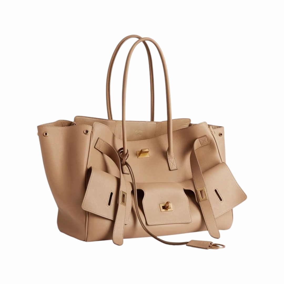 Balenciaga Bel Air Carry All Media Caffè Latte - immagine 3