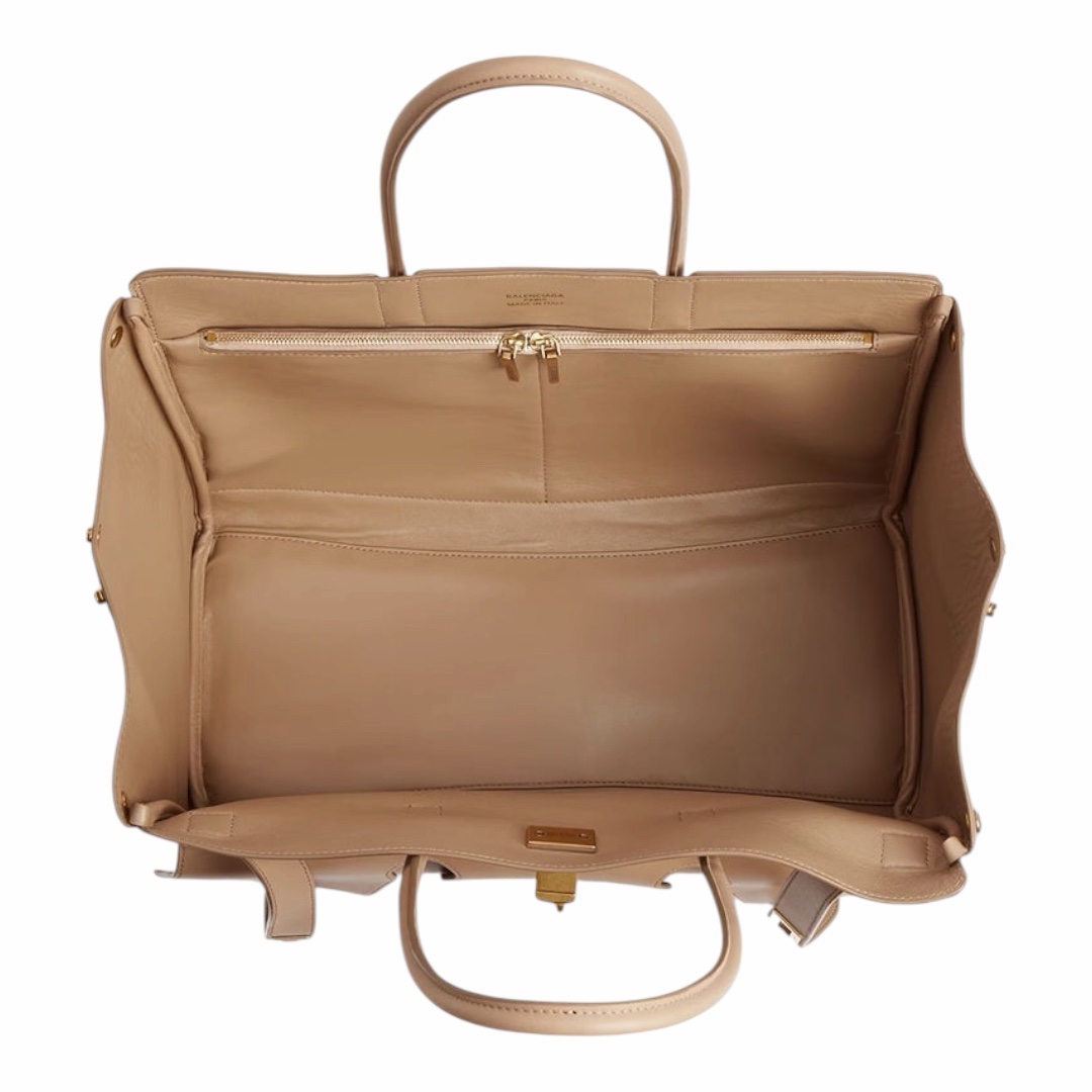 Balenciaga Bel Air Carry All Media Caffè Latte - immagine 5