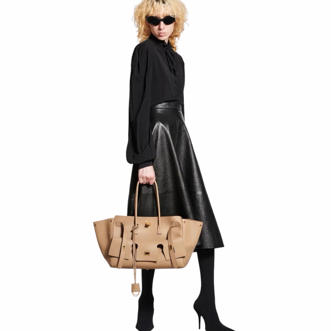Balenciaga Bel Air Carry All Media Caffè Latte - immagine 2