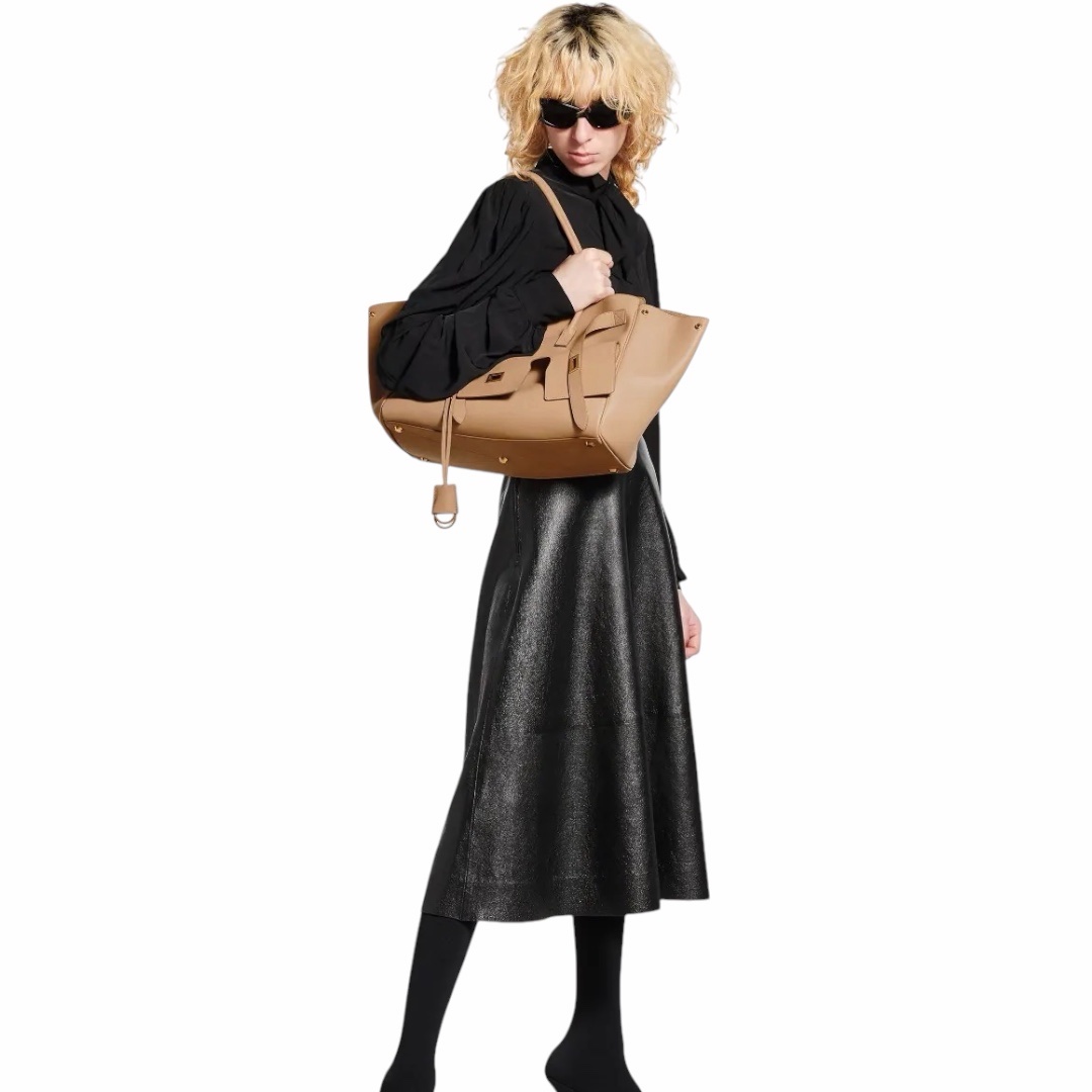 Balenciaga Bel Air Carry All Media Caffè Latte - immagine 7