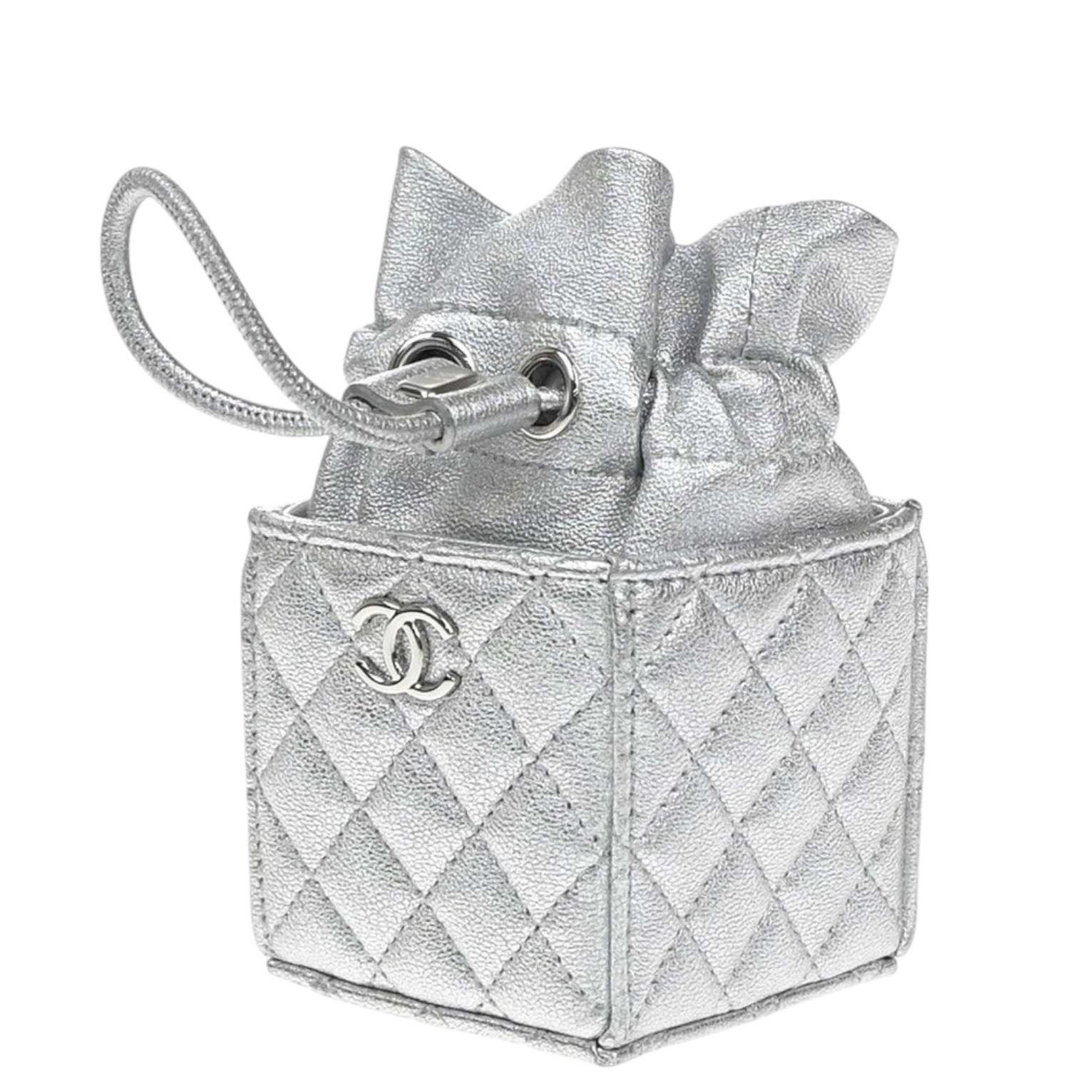 Chanel Mini Bucket Bag Argento Metallizzato - immagine 3
