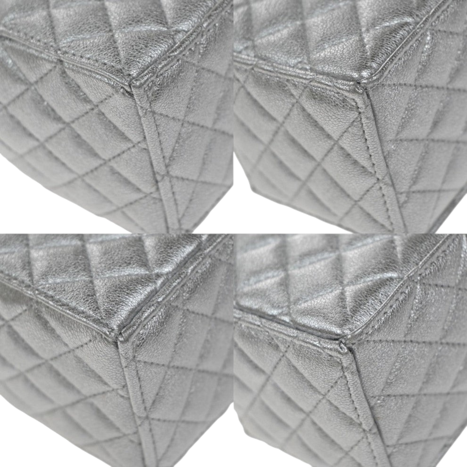 Chanel Mini Bucket Bag Argento Metallizzato - immagine 7