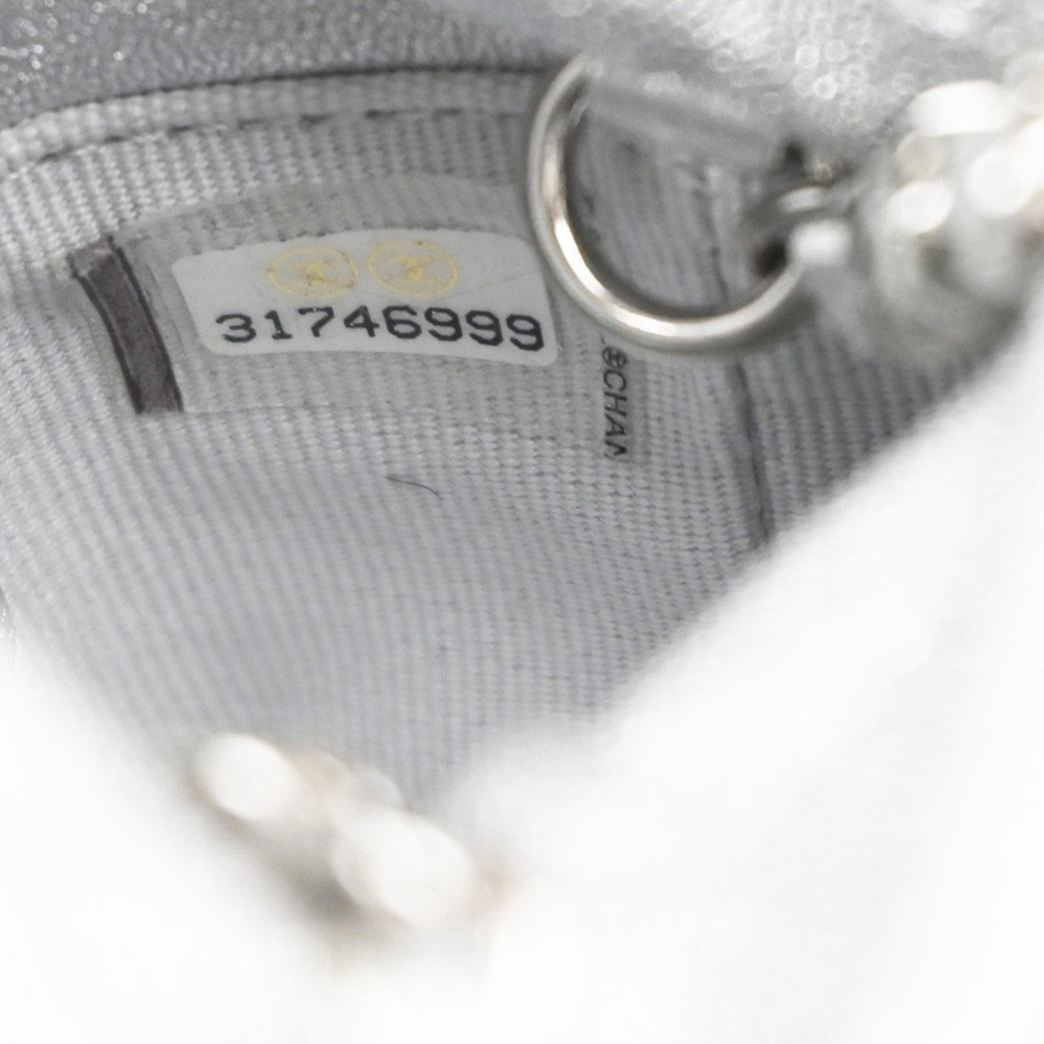Chanel Mini Bucket Bag Argento Metallizzato - immagine 13