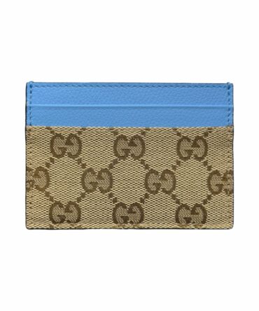 Gucci Portacarte GG Azzurro in Tela