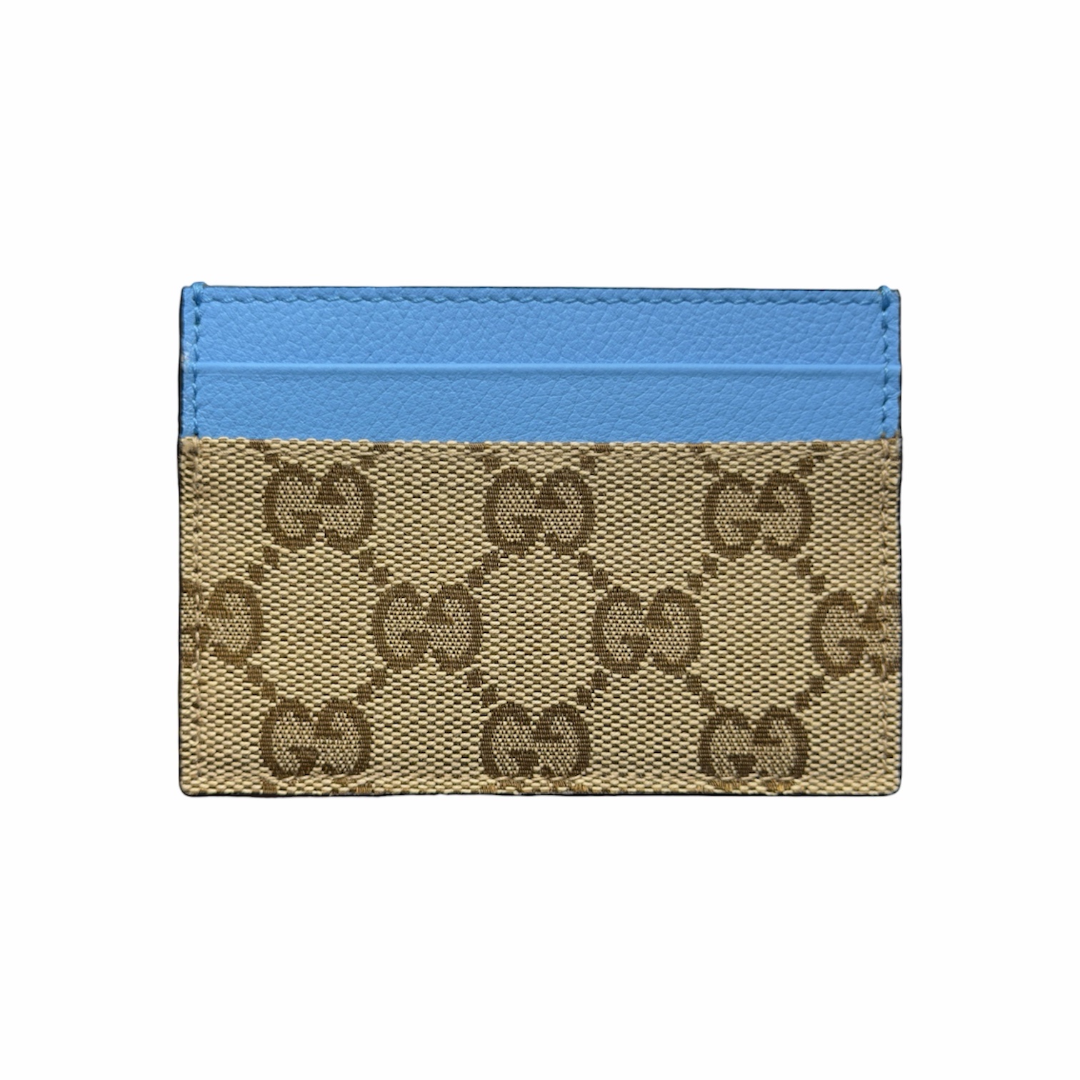 Gucci Portacarte GG Azzurro in Tela