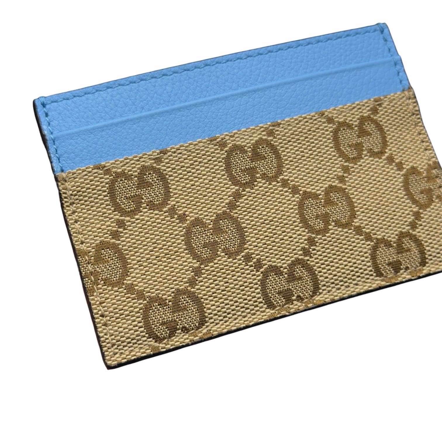 Gucci Portacarte GG Azzurro in Tela - immagine 3