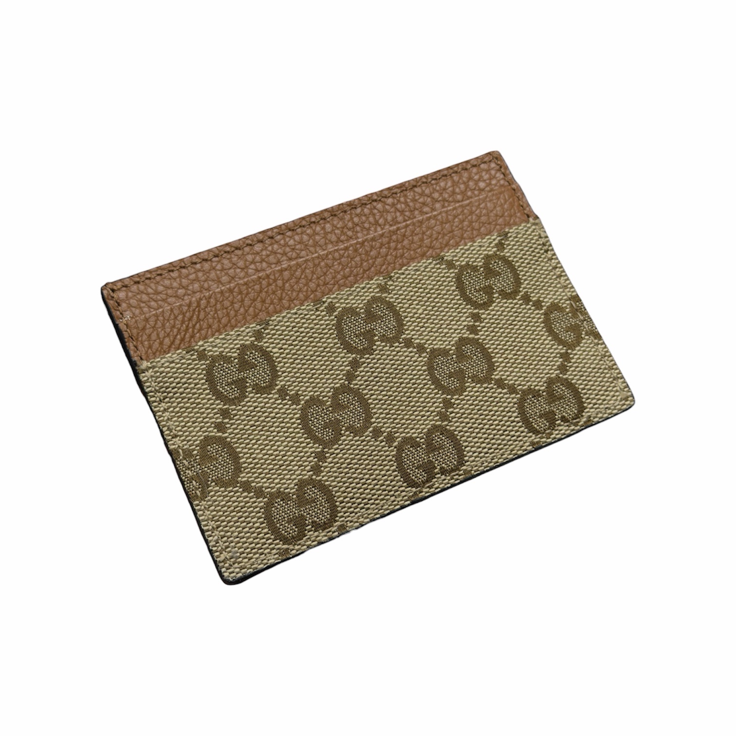 Gucci Portacarte GG Marrone in Tela - immagine 3
