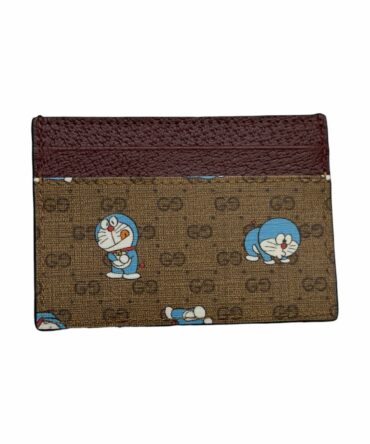 Gucci Portacarte GG Bordeaux Doraemon