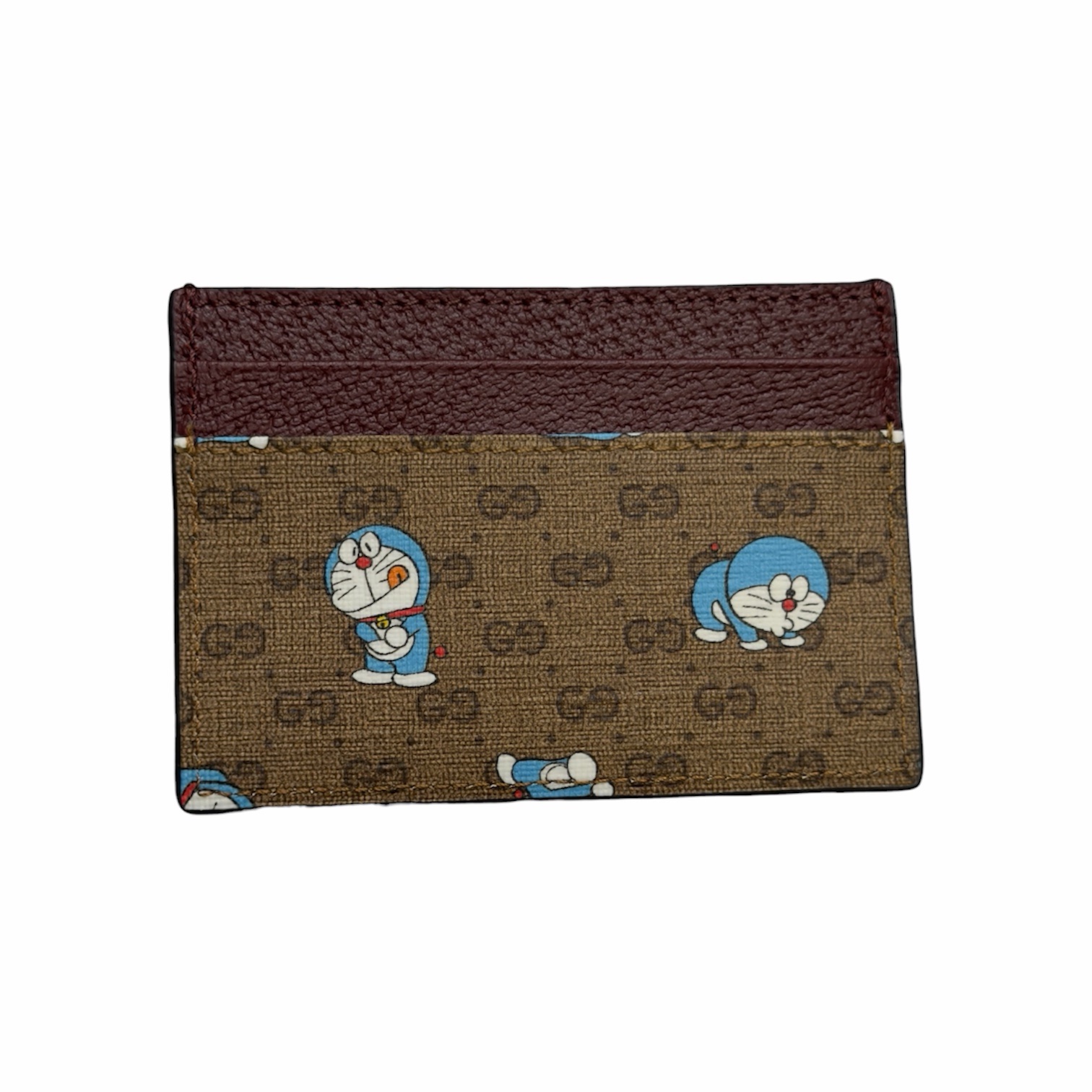 Gucci Portacarte GG Bordeaux Doraemon