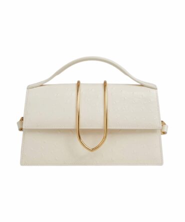 Jacquemus Le Grand Bambino Struzzo Light Ivory