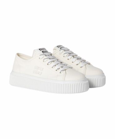 Miu Miu Scarpa in Denim Ivory 37.5 EU
