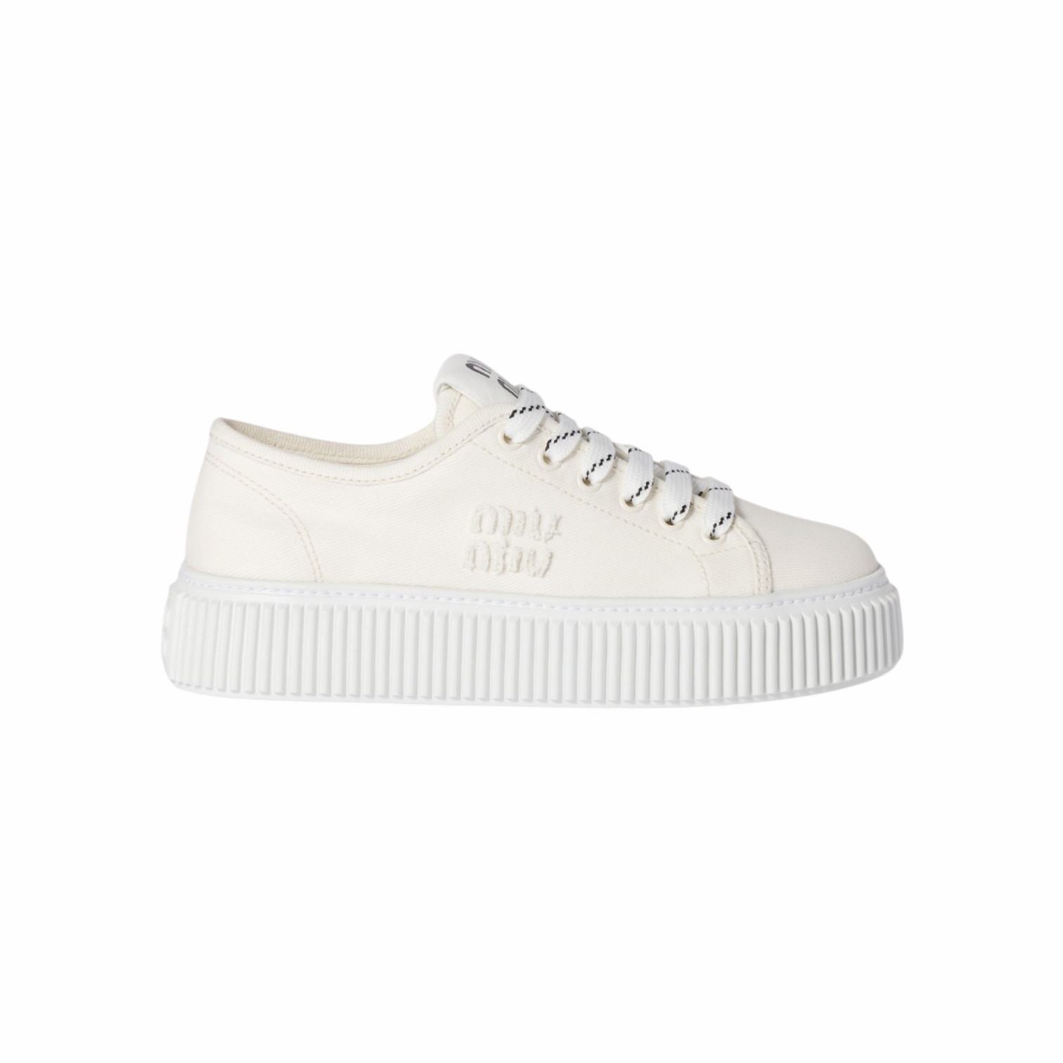 Miu Miu Scarpa in Denim Ivory 37.5 EU - immagine 2