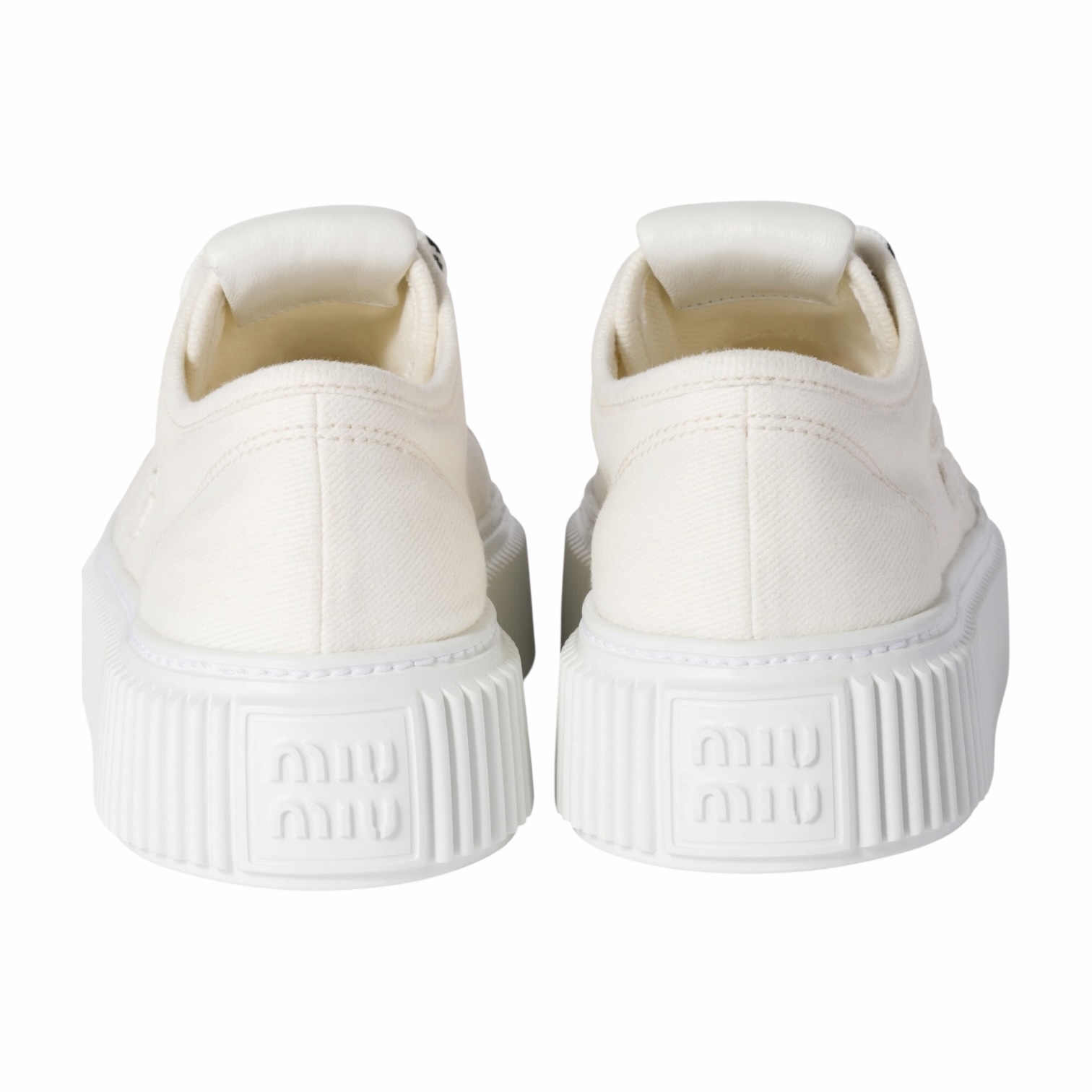 Miu Miu Scarpa in Denim Ivory 37.5 EU - immagine 3