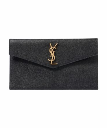 YSL Pochette Uptown Nera in Pelle