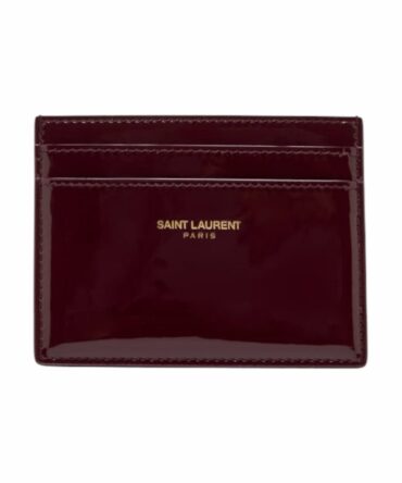 YSL Portacarte Bordeaux Vernice