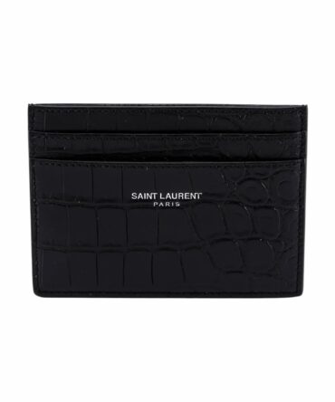 YSL Portacarte Coccodrillo Nero