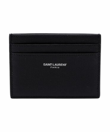 YSL Portacarte Nero in Pelle Grain